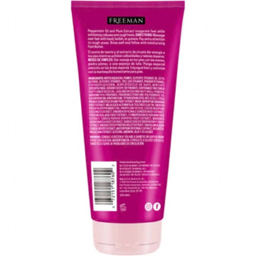 Peppermint & Plum Exfoliating Foot Scrub, Hair Removing Mask, Hands Cuticle Mask - Picture 3 of 5